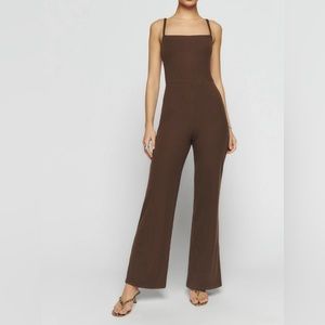 Eleanor knit brown jumpsuit reformation